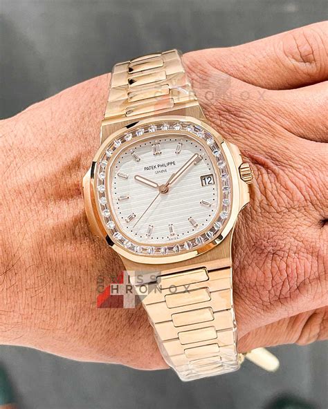 Patek Philippe nautilus diamond bezel